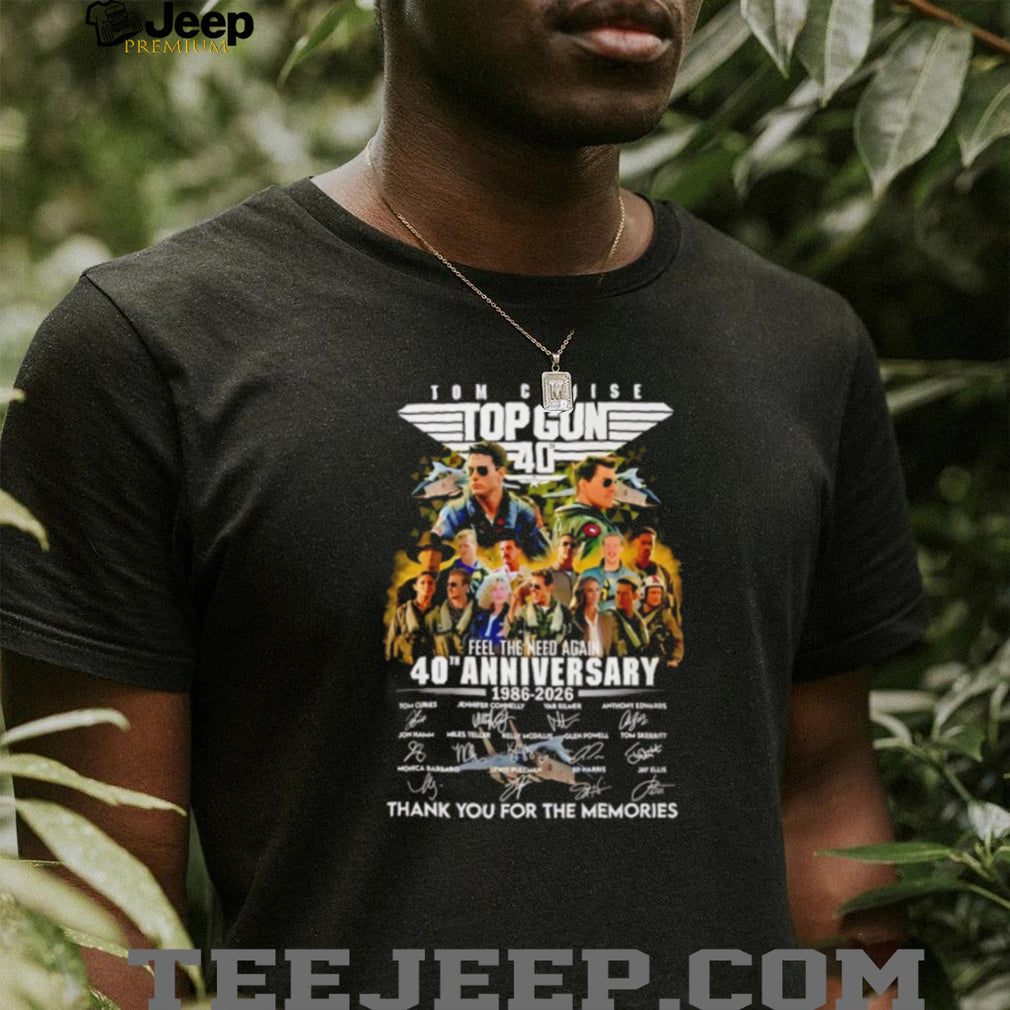 Gun 40th Anniversary 1986 2026 Tom Cruise Signature Memories T Shirt