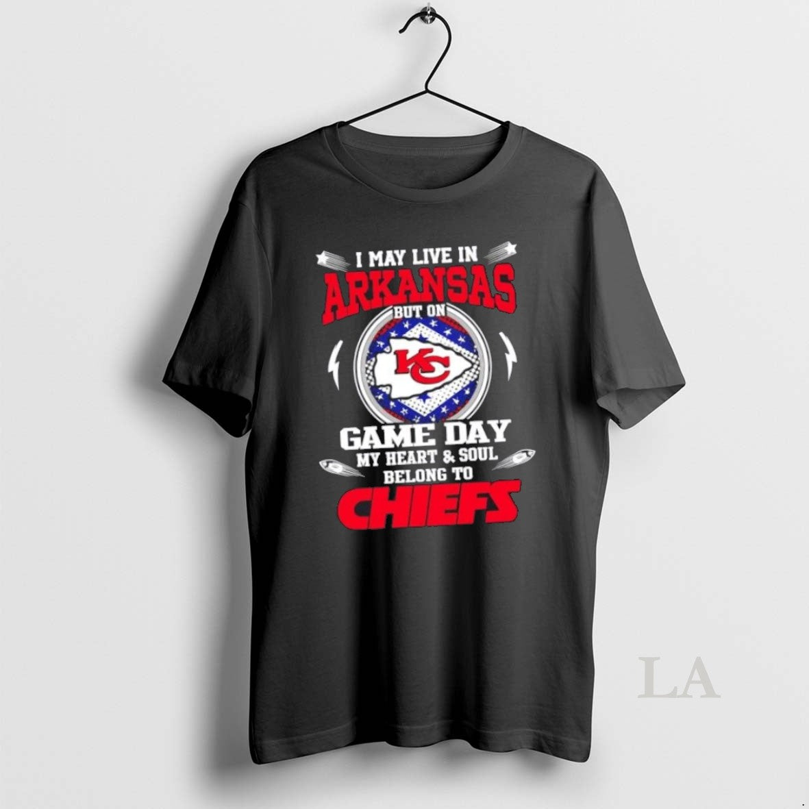 Top I May Live In Arkansas But On Game Day My Heart And Soul Belongs