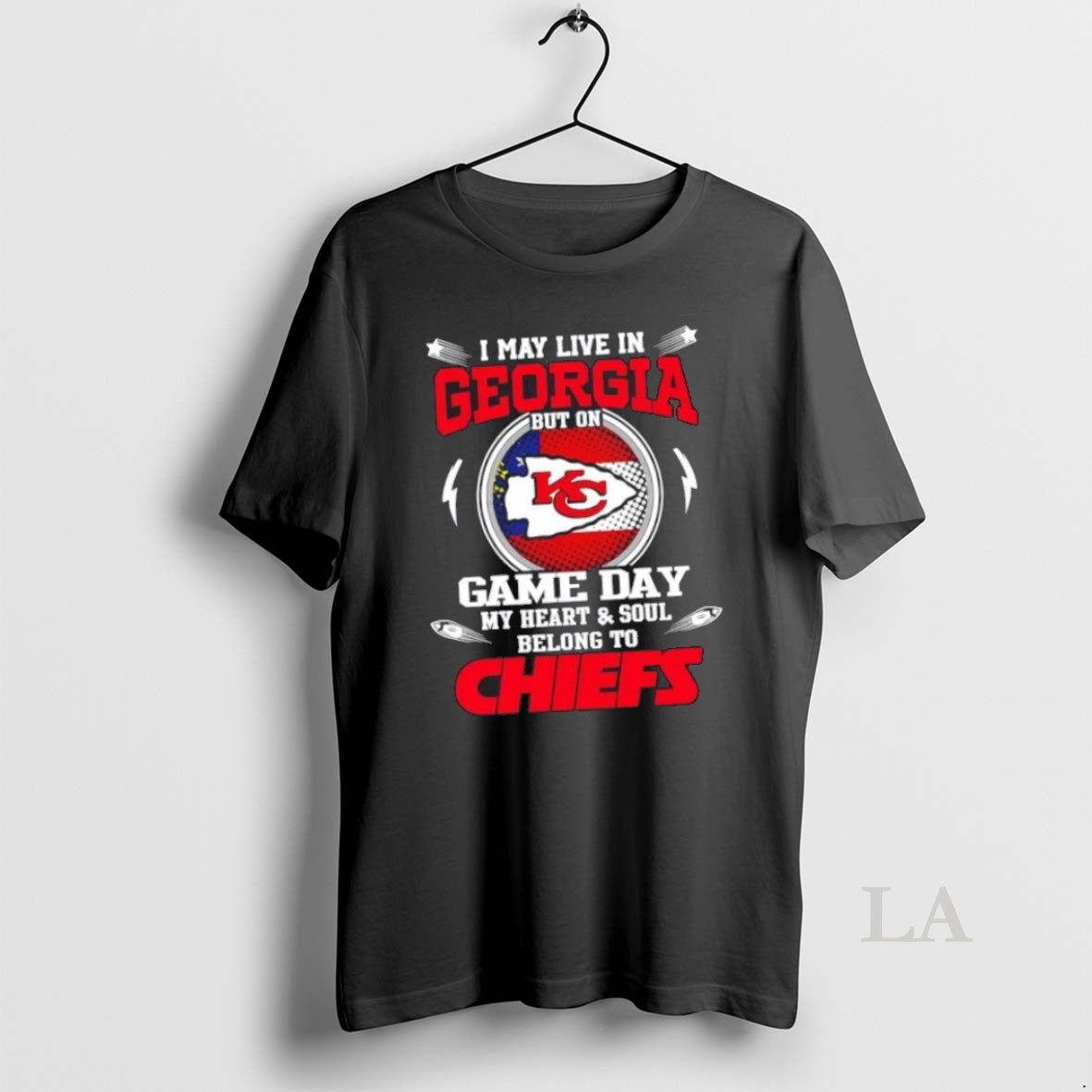 Top I May Live In Georgia But On Game Day My Heart And Soul Belongs