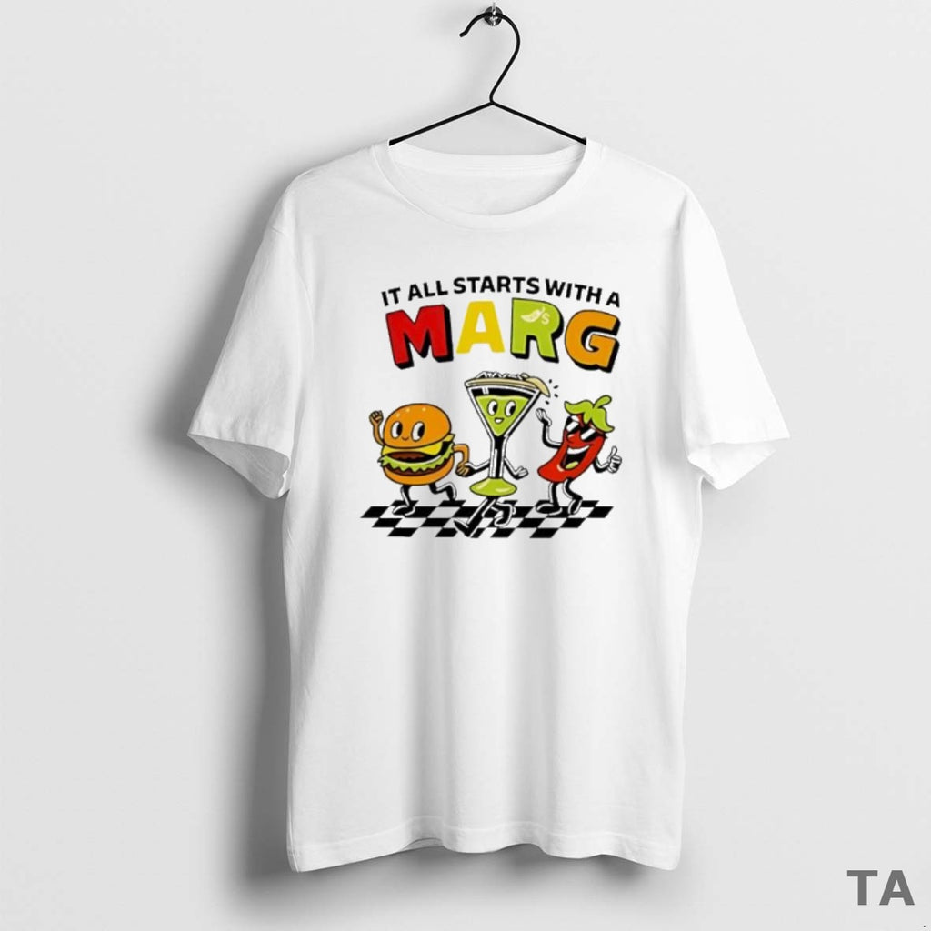 Top It All Starts With A Marg T Shirt Sweater