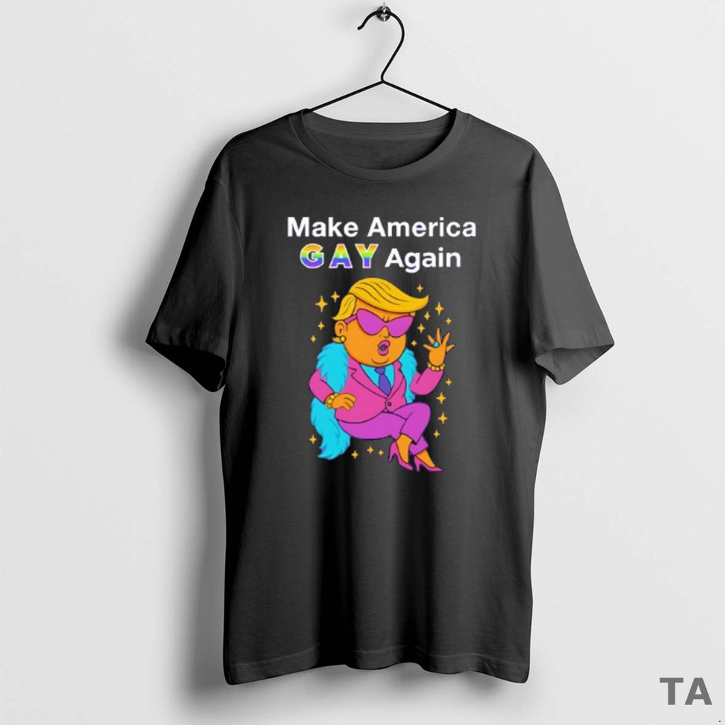 Top Lady Trump Make America Gay Again Funny T Shirt Sweater