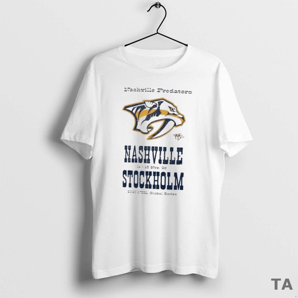 Top Nashville Predators 2025 Nhl Global Series Hometown To Stockholm Legacy T Shirt Sweater