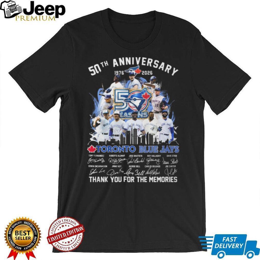 Toronto Blue Jays 50th Anniversary 1976 2026 Legends Signatures T Shirt