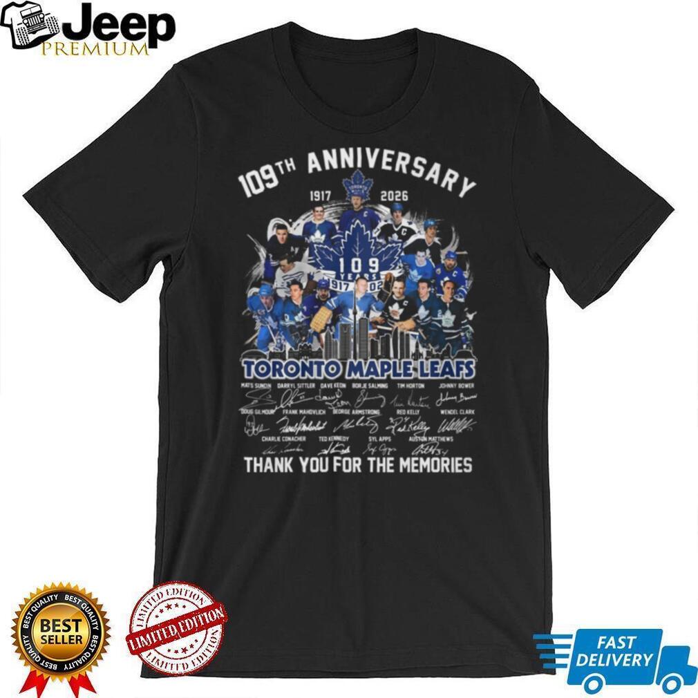 Toronto Maple Leafs 109th Anniversary 1917 2026 Team Signature Tribute T Shirt