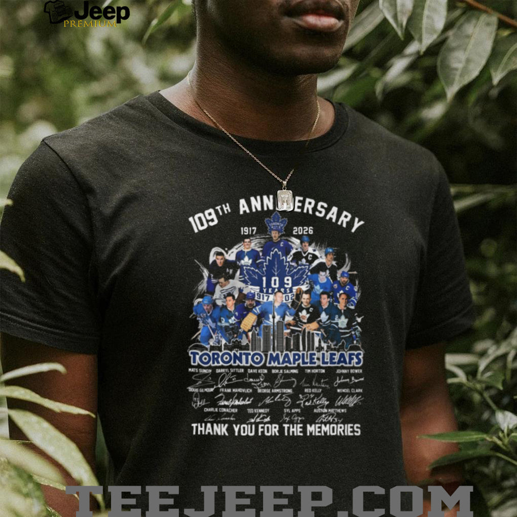 Toronto Maple Leafs 109th Anniversary 1917 2026 Team Signature Tribute T Shirt