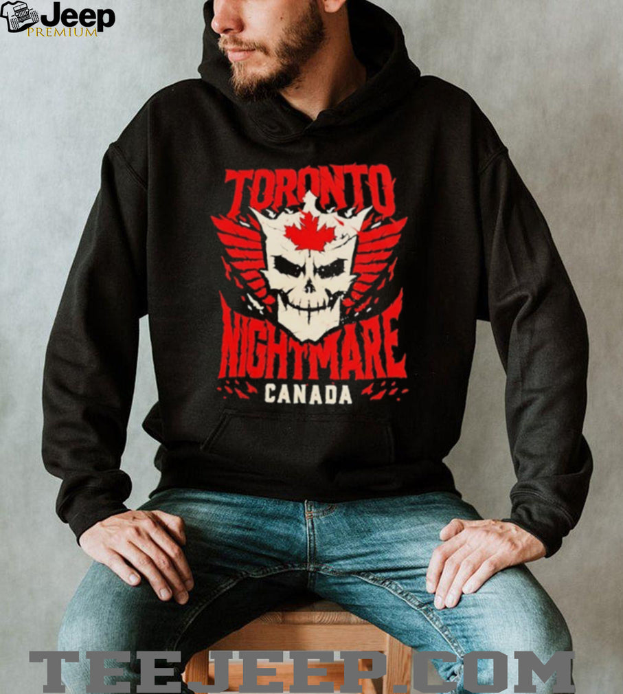 Toronto Nightmare Canada Skull Wing Graphic T Shirt Gothic Canada T shirt