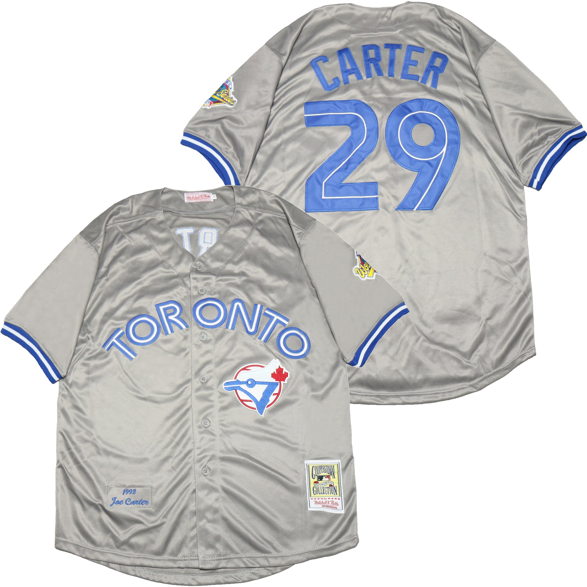 Toronto Blue Jays #29 Joe Carter Blue Jays 29 Gray 1992 Retro