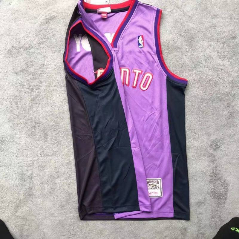 Toronto Raptors #1 mcgrady m&n jersey purpleblack Style 1