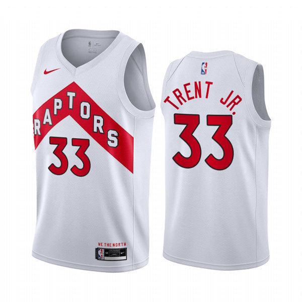 Toronto Raptors #33 Gary Trent Jr. White Association Edition Jersey