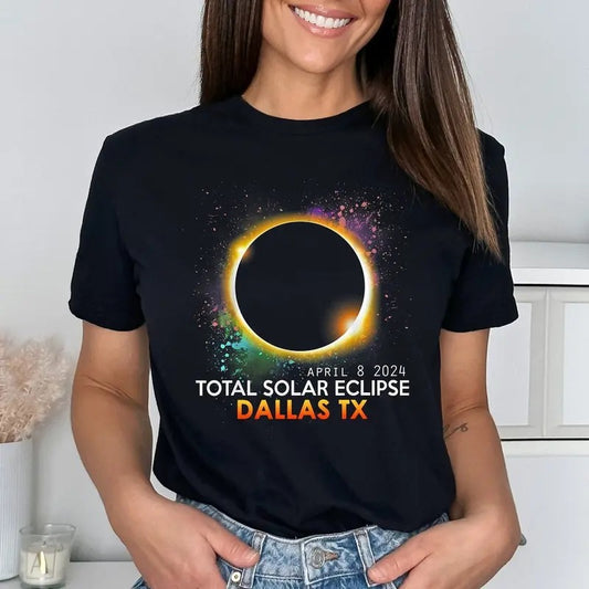 Total Solar Eclipse 2024 Shirt, Personalized City and State Shirt, American Eclipse Shirt, America Tour Shirt, Custom City State Shir