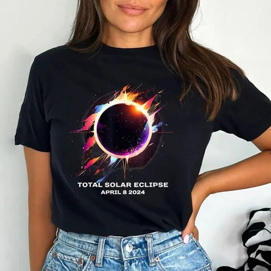 Total Solar Eclipse April 8 2024 Shirt, Spring America Eclipse Souvenir Shirt, Eclipse Event 2024 Shirt, Astronomy Lover Gift, Celestial Tee