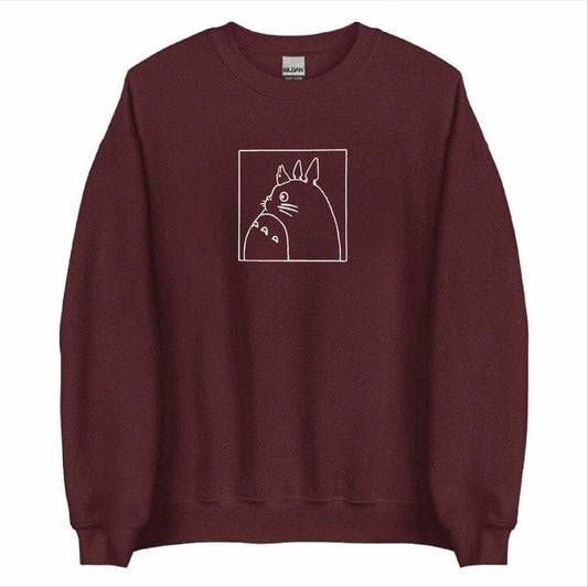 Totoro Outline Sweatshirt, Ghibli Studio Sweatshirt, Anime Sweatshirt, Anime Merch