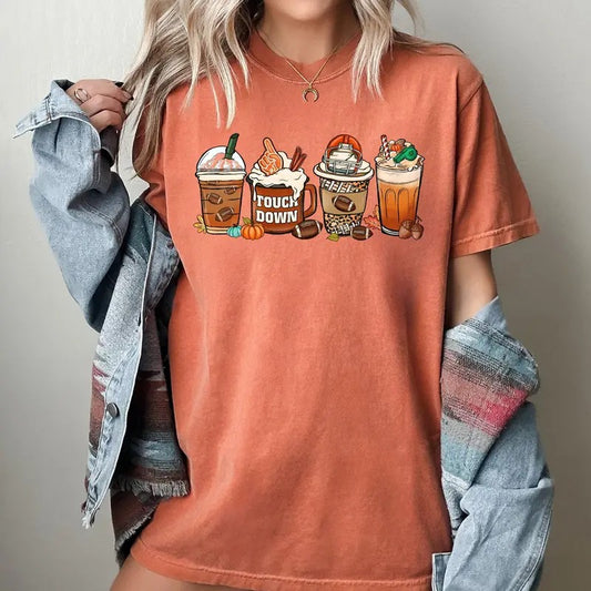 Touchdown, Coffee, Vintage, Western, Witch, Aesthetic, Meme, Halloween, Costume, Tshirt, Women's Comfort Colors Tshirt, Halloween Tee, Witch, Spooky, Ghost