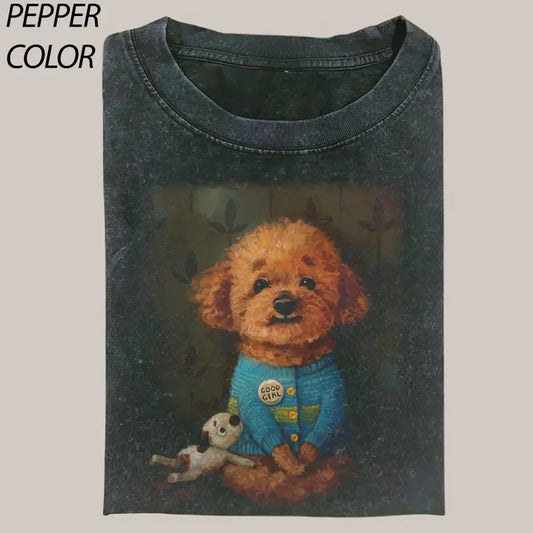 Toy Poodle Mini Dog Teddy - Toy Poodle - T-Shirt, Funny Dog Meme Shirt, Cute Dog Unisex Tee, graphic, Funny Unisex T-shirt, meme shirts, Menswear Top