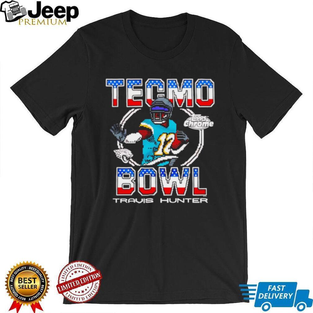 Travis Hunter Tecmo Bowl Retro Pixel Art Topps Chrome Football T Shirt