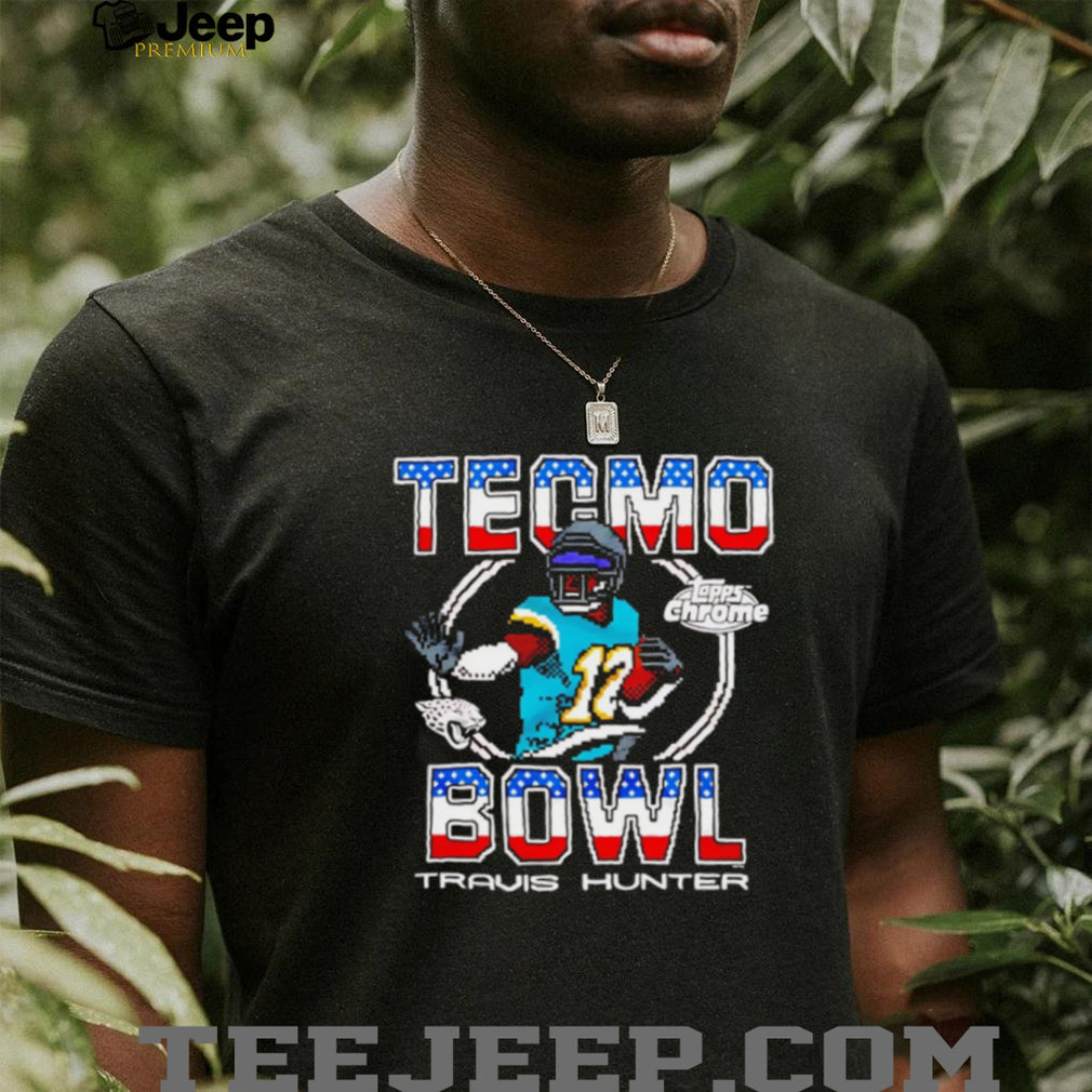 Travis Hunter Tecmo Bowl Retro Pixel Art Topps Chrome Football T Shirt