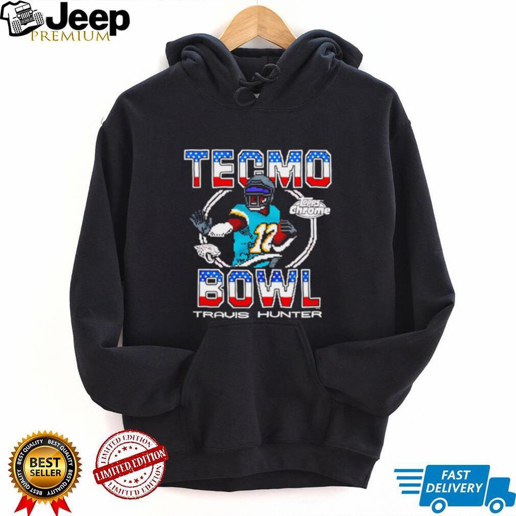 Travis Hunter Tecmo Bowl Retro Pixel Art Topps Chrome Football T Shirt