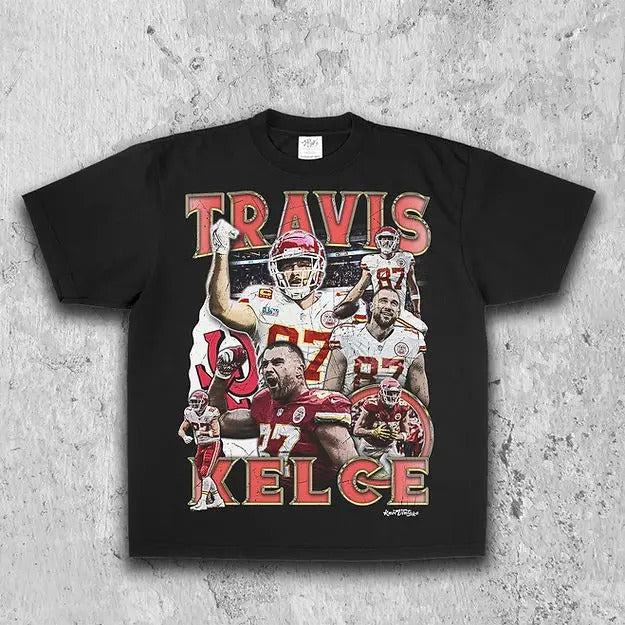 Travis Kelce Tee | Vintage Tee | Men's Graphic T-Shirt | Gift For Fan
