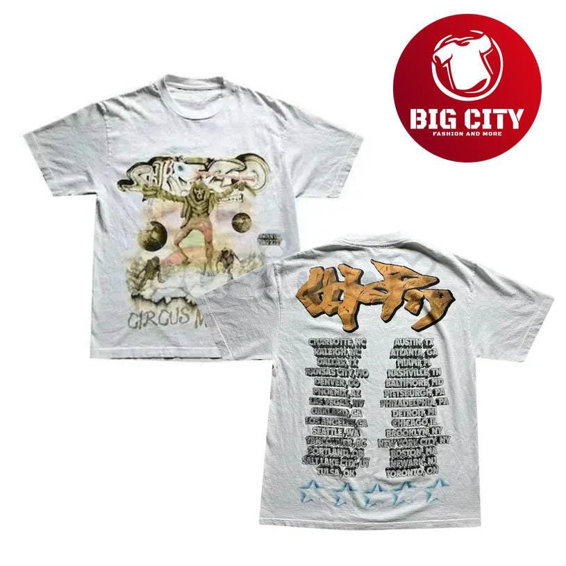 Travis Scott Utopia Tour White Skitzo Two Sided Shirt