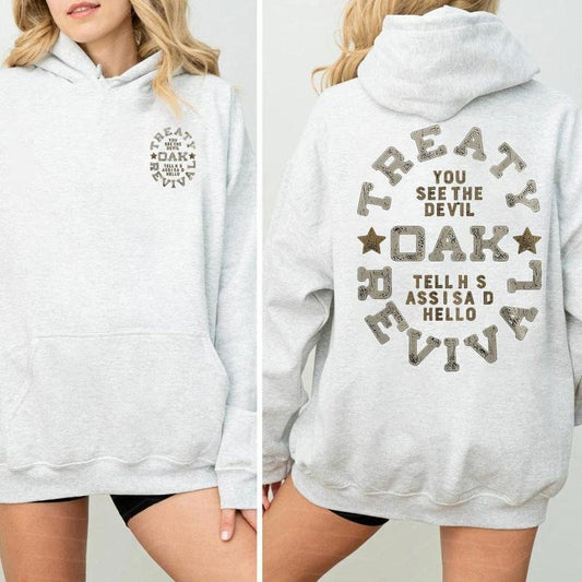 Treaty Oak Revival 2 Sides Hoodie, Vintage 90s Hoodie, Unisex Classic Shirt, Trendy Shirt