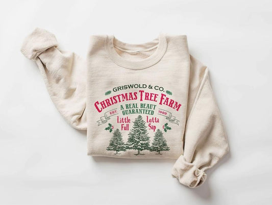 Tree Farm Christmas sweatshirt, Christmas Sweatshirt, Little Full Lotta Sap, Family Vacation Shirt, Holiday sweatshirt, Christmas Party Sweatshirt, Christmas Vacation sweatshirt