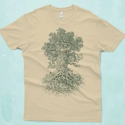 Tree Shirt - Gnarled Tree Tshirt - Men's Graphic Tee - Tree of Life - Scatterbrain Tees - Cool Gifts Made in USA