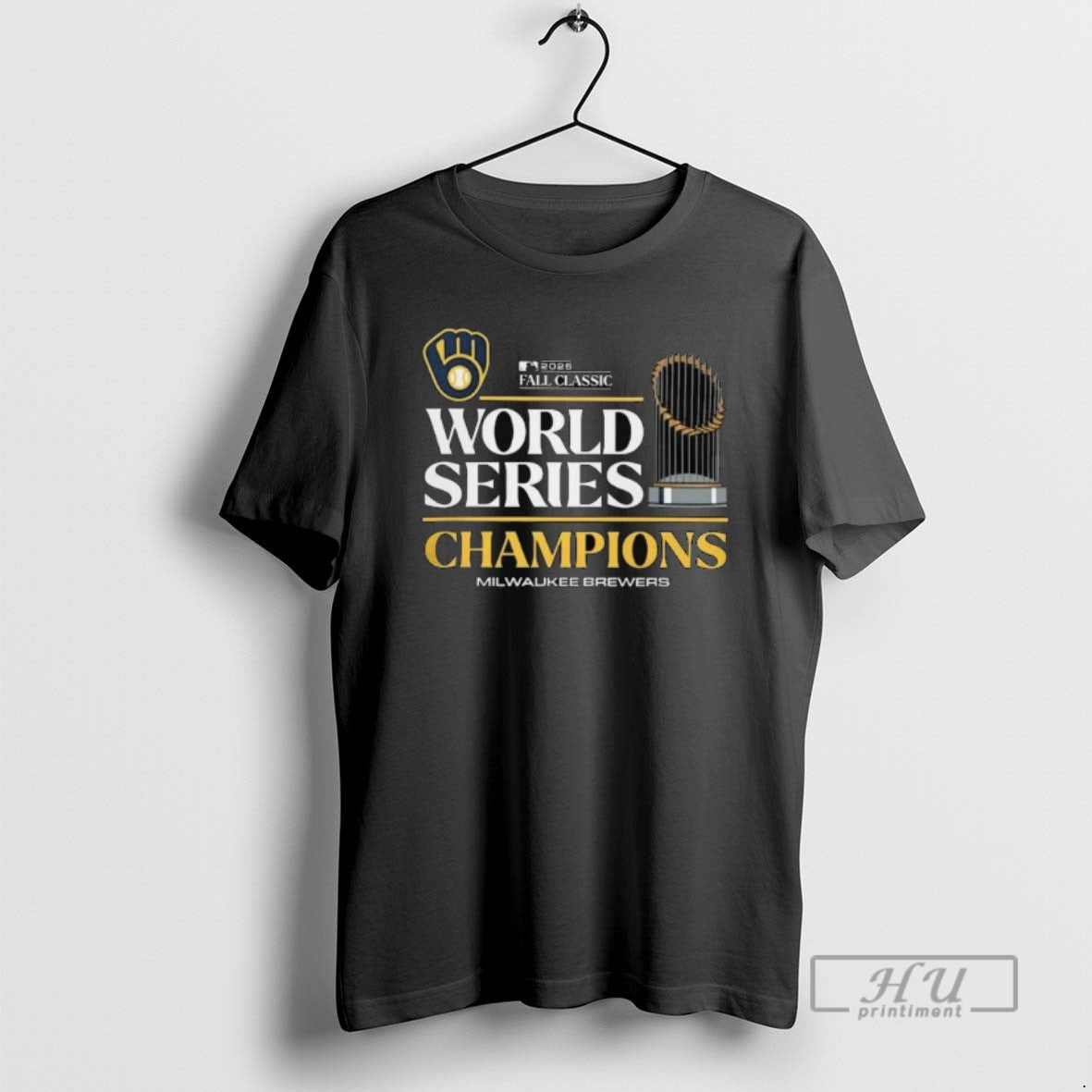 Trending 2025 Milwaukee Brewers World Series Champions Trophy Logo Graphic Long Sleve T Shirts