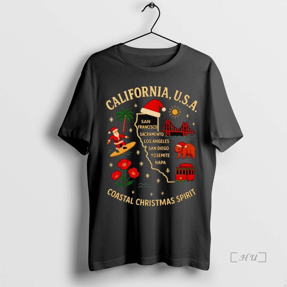 Trending California Usa Coastal Christmas Spirit T-Shirts, Hoodie, Sweatshirt | WearSparks.com