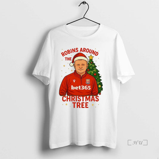 Trending Coach Robins Around Stoke City Fc The Christmas Tree T-Shirts, Hoodie, Sweatshirt | WearSparks.com
