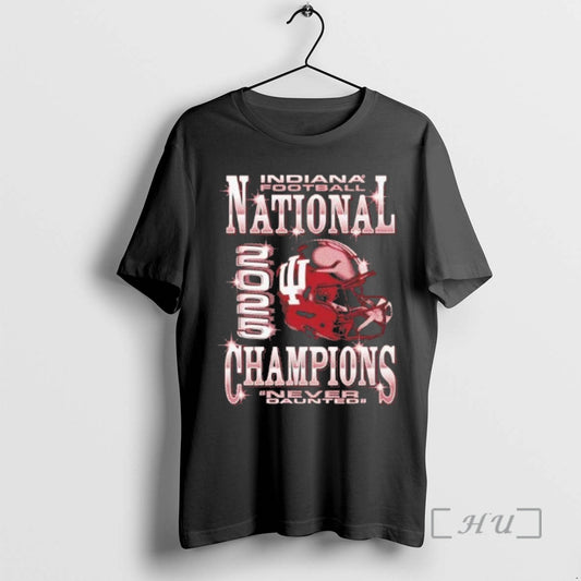 Trending Indiana Football 2025 Cfp National Champions Never Daunted Helmet T-Shirts, Hoodie, Sweatshirt | WearSparks.com