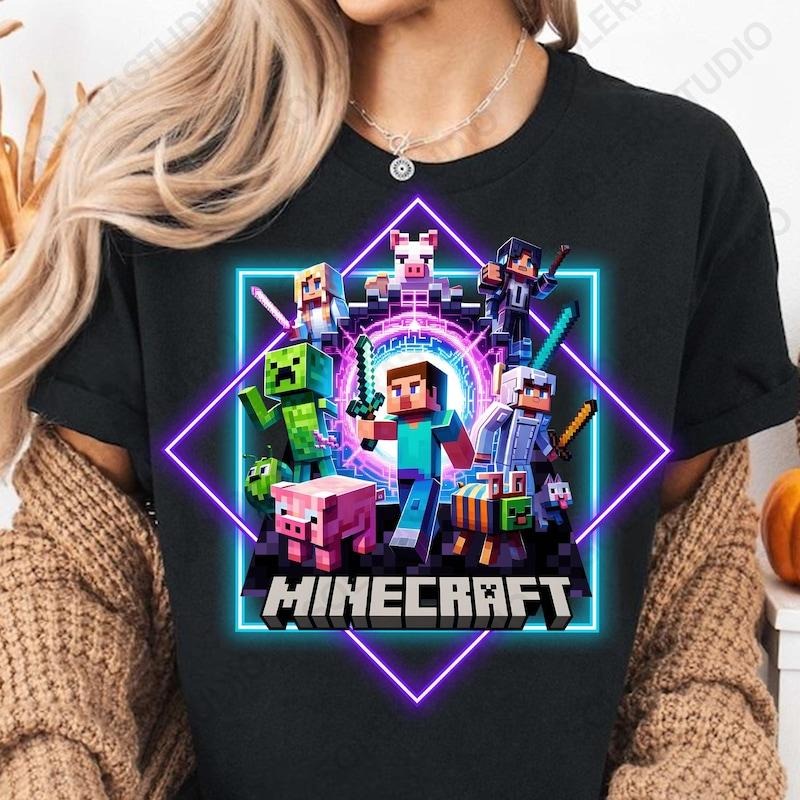 Trending Movie Shirt, Movie Main Characters Group Shot Cartoon Style Shirt, Game Character Shirt, Pixel Gamer Squad Shirt