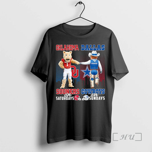 Trending Oklahoma Sooners On Saturdays Dallas Cowboys On Sundays Mascot T-Shirts, Hoodie, Sweatshirt | WearSparks.com