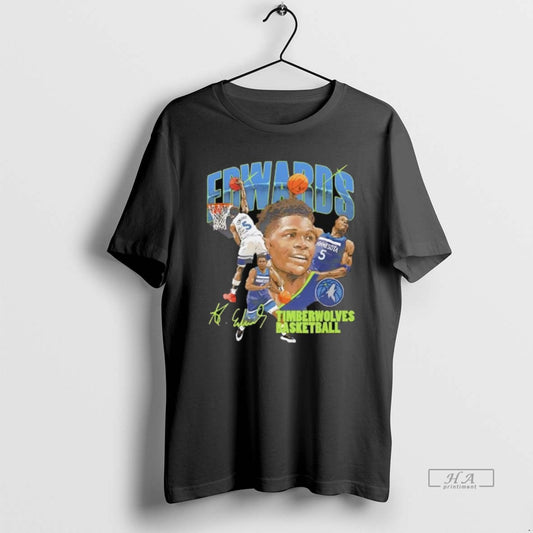 Trendy Anthony Edwards Minnesota Timberwolves Basketball Signature