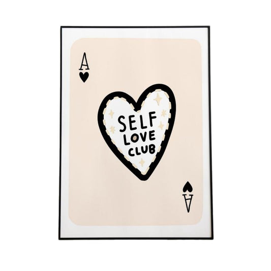 Trendy Retro Wall Art, Vintage Aesthetic Print, Self Love Club Poster, Lucky You, Trendy Wall Art, Black And Beige Decor,...