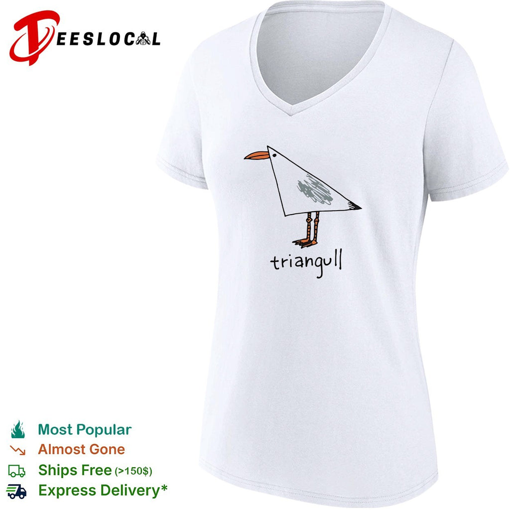 Triangull triangle seagull bird pun shirt