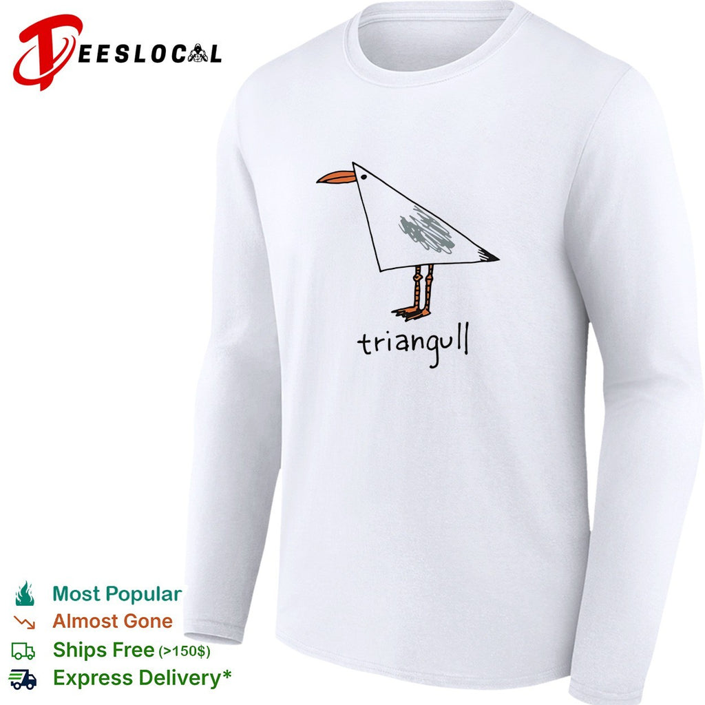Triangull triangle seagull bird pun shirt