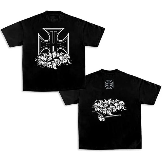 Triple H White Skull Cross King of Kings T-shirt, WWE Shirt, WWE Fans Clothing, Unisex Graphic Tee Gift For Him Her Crewneck Cotton