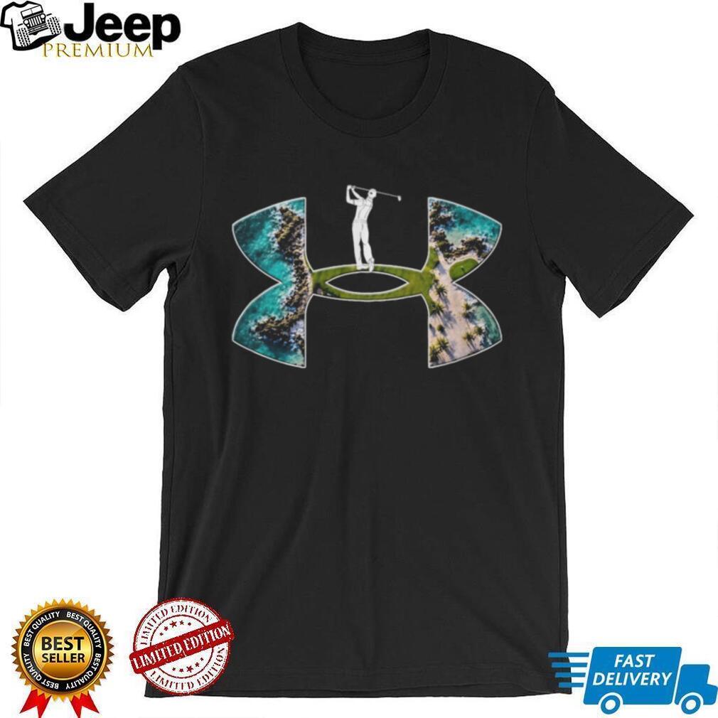 Tropical Golf Paradise Island Green Athlete Graphic T Shirt
