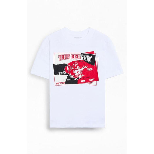 True Religion Men's Torn Logo T-Shirt - Multicolor