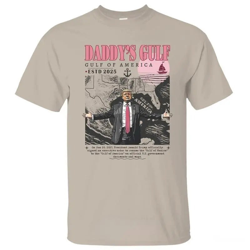 Trum Daddy's Gulf Shirt, Gulf of America Shirts,  Crewneck Unisex Cotton T-shirt for Men for Women