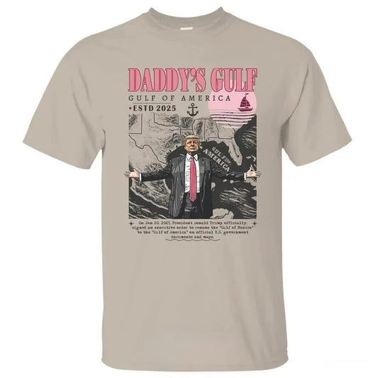 Trum Daddy's Gulf Shirt, Gulf of America Shirts,  Crewneck Unisex Cotton T-shirt for Men for Women
