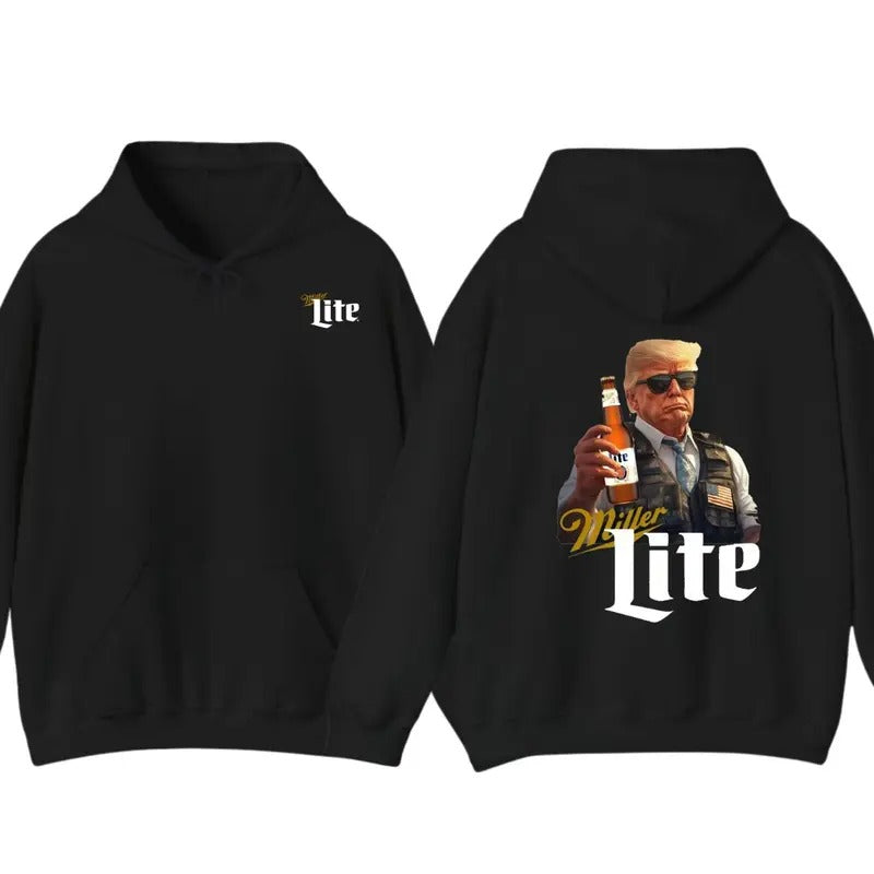 Trum MAGA Cheers With Lite Beer Hoodies, T-Shirt, Chillin Like Trum, Lite Beer Lover