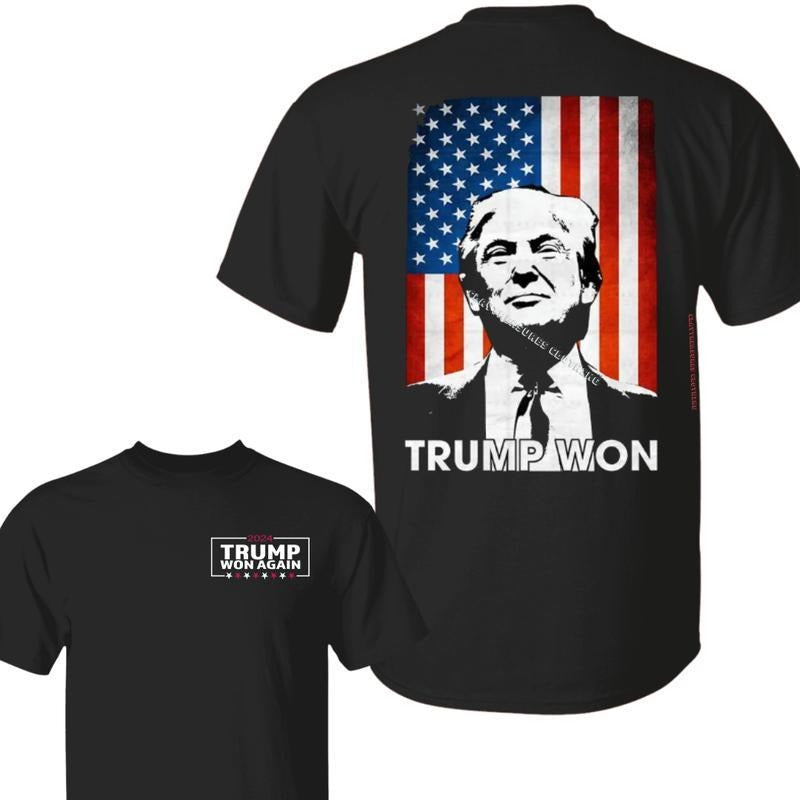 Trum Won Again 2024 TShirt, Trum Won 47th President Shirt, After Election 2024 Shirt, RepubIlican Shirt, Gift for Trum Supporter, Full Size