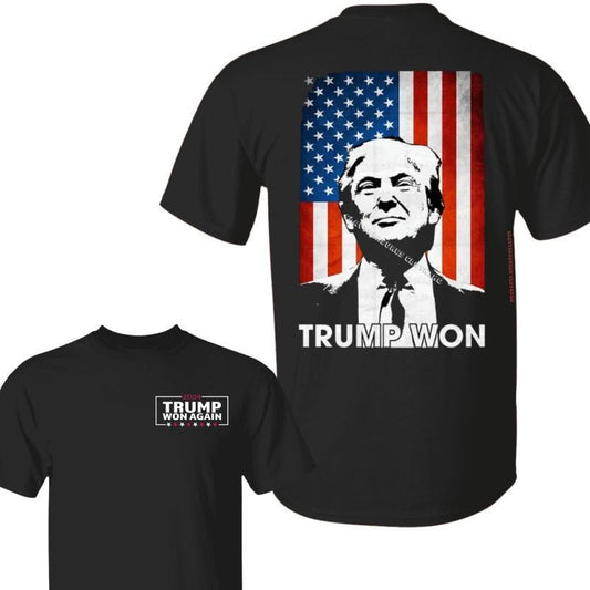 Trum Won Again 2024 TShirt, Trum Won 47th President Shirt, After Election 2024 Shirt, RepubIlican Shirt, Gift for Trum Supporter, Full Size