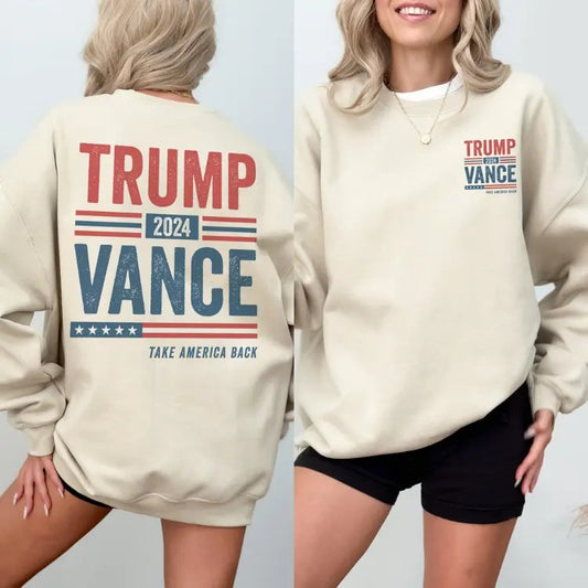 Trummp Vance 2024 2 Sides Shirt, Take America Back Sweatshirt, Trummp Merch MAGA Hoodie, Trummp Vance Shirt For Sales, Trummp Shirt, Vance Shirt, Trump Supporters, Election 2024, Unisex Graphic Shirt For Women And Men