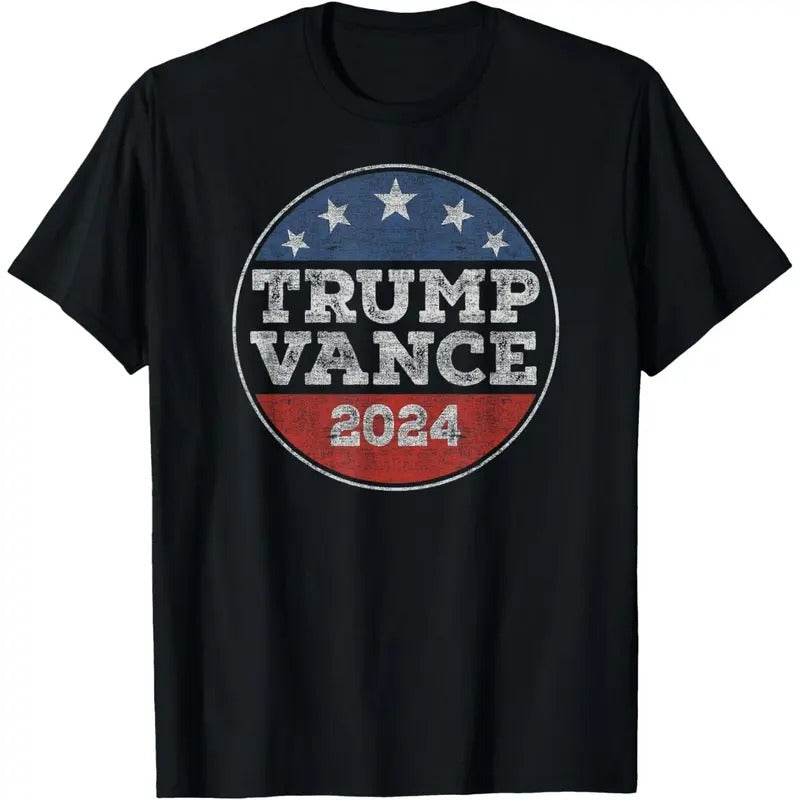 Trump 2024 Button Election for Republicans Trump Vance 2024 T-Shirt made in usa
