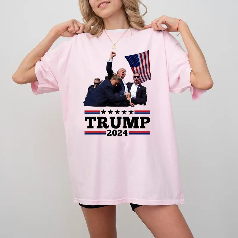 Trump 2024 Shirt, Donald Trump Assassination T-Shirt, Trump Supporter Tee, Republicans Trump Lovers, I Stand With Trump...
