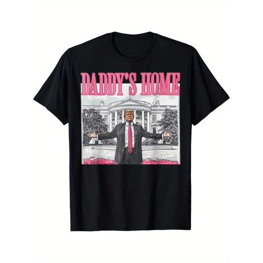 Trump 2024 Take Back America, Daddy's Home Trump Pink 2024 T-shirt Hoodie, Sweatshirt | WearSparks.com