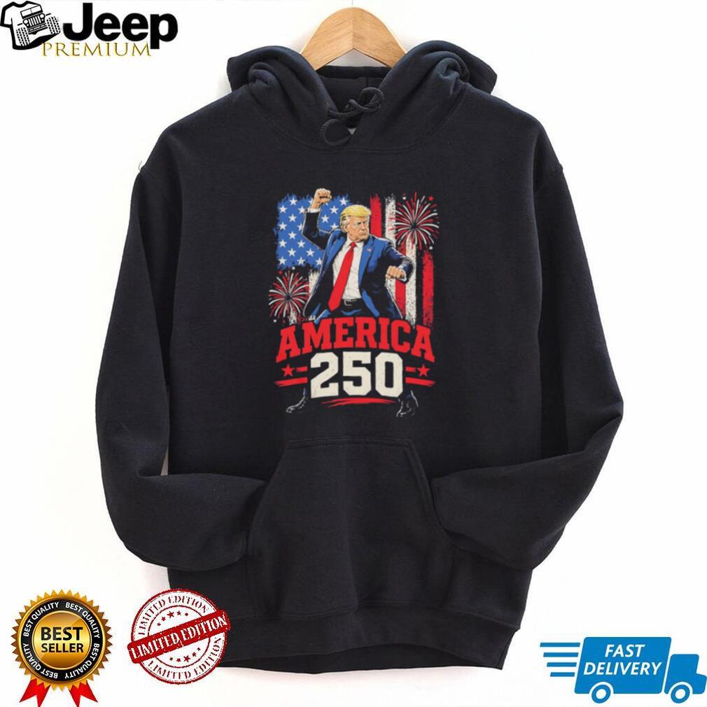 Trump America 250 Fireworks Patriotic Celebration Graphic T Shirt