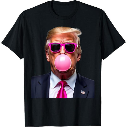 Trump Bubble Gum Pink T-Shirt made in usa